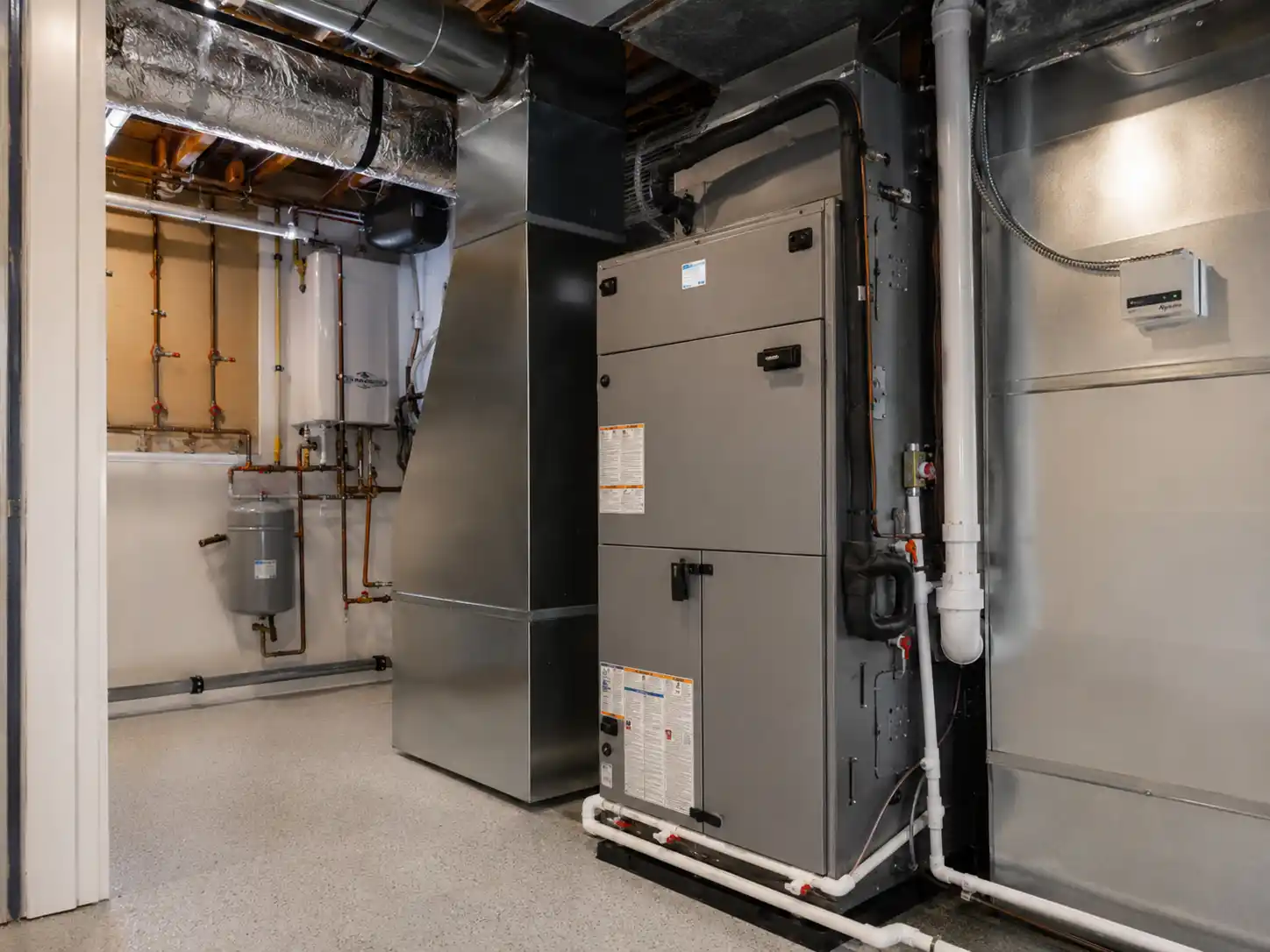 Installed HVAC equipment for a home improvement project